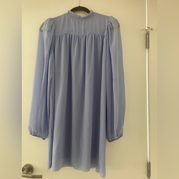 Wilfred Flowy Long Sleeve Dress Blue/Lilac Medium Size Aritzia - Picture 2 of 2